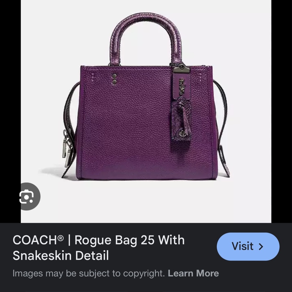 *NOT FOR SALE* Coach Rogue 25 Black Berry Exotic - looking to buy - not selling